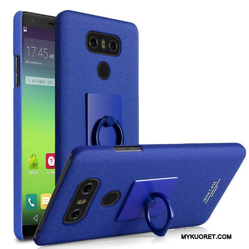 Kuori Lg G6 Tuki Puhelimen Kuoret Kova, Kotelo Lg G6 Suojaus Musta Pesty Suede