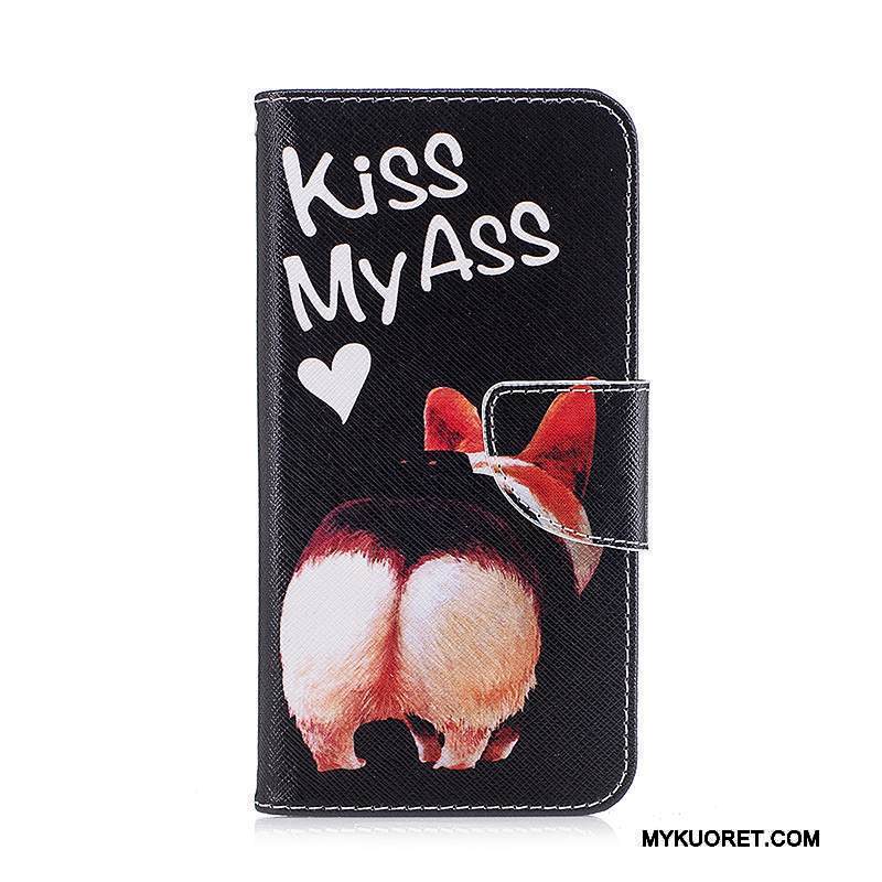 Kuori Lg K10 2017 Suojaus Musta Puhelimen Kuoret, Kotelo Lg K10 2017 Nahka