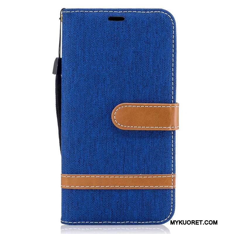 Kuori Lg K10 Kuoret Denimi Violetti, Kotelo Lg K10 Salkku Trendi