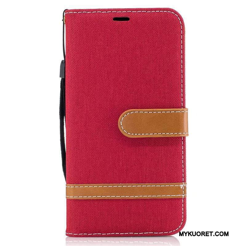 Kuori Lg K10 Kuoret Denimi Violetti, Kotelo Lg K10 Salkku Trendi