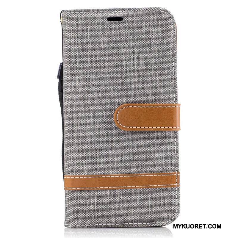 Kuori Lg K10 Kuoret Denimi Violetti, Kotelo Lg K10 Salkku Trendi