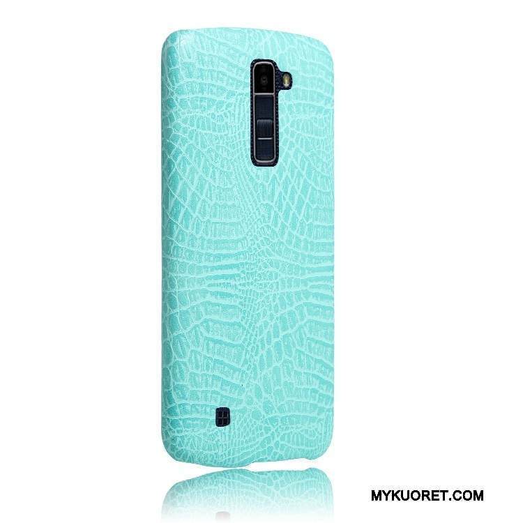 Kuori Lg K10 Nahka Takakansi Jauhe, Kotelo Lg K10 Suojaus Krokotiili Puhelimen Kuoret