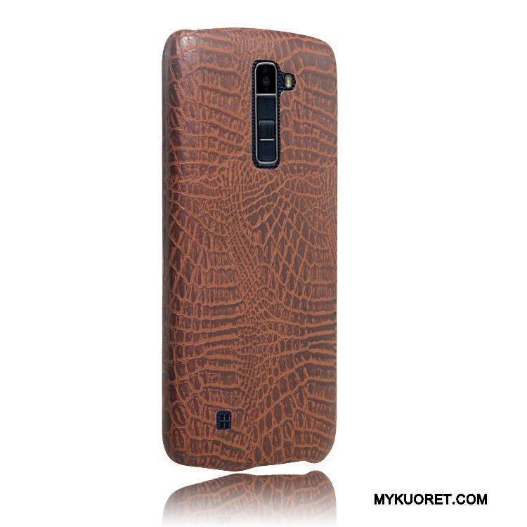 Kuori Lg K10 Nahka Takakansi Jauhe, Kotelo Lg K10 Suojaus Krokotiili Puhelimen Kuoret