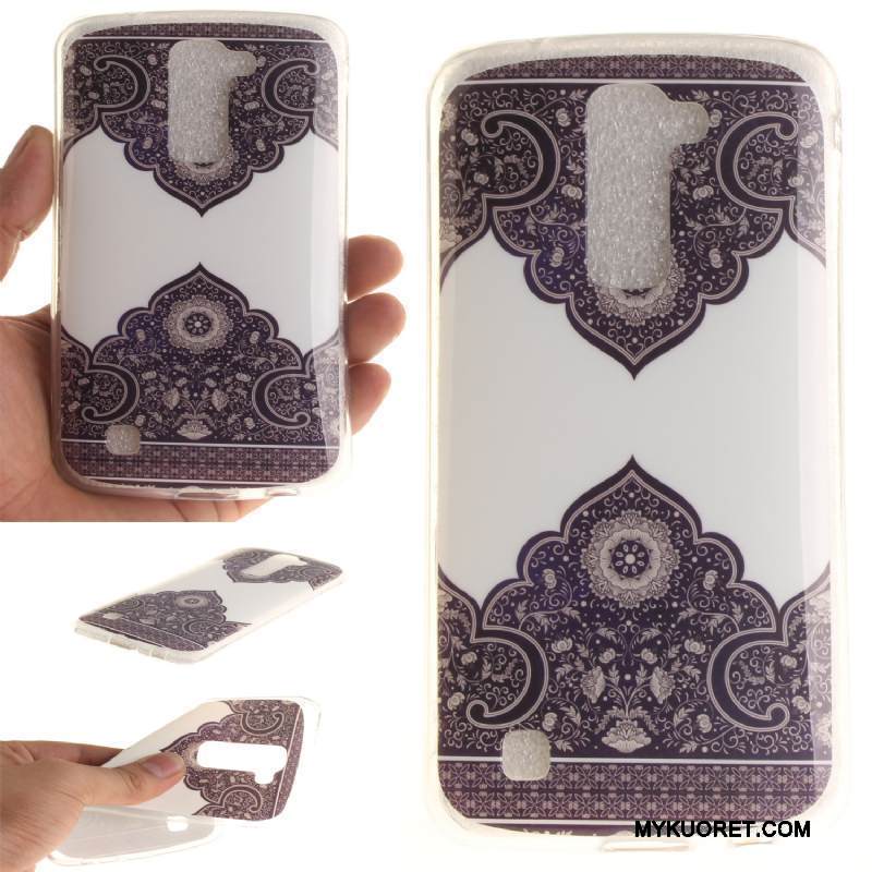 Kuori Lg K10 Sarjakuva Puhelimen Kuoret Sininen, Kotelo Lg K10 Silikoni Murtumaton