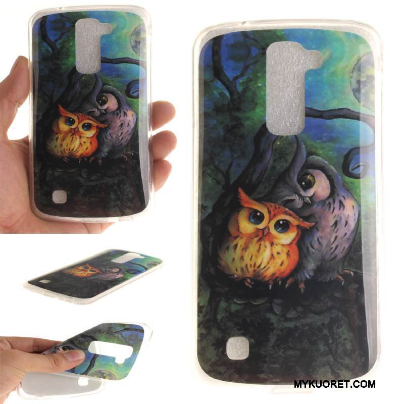 Kuori Lg K10 Sarjakuva Puhelimen Kuoret Sininen, Kotelo Lg K10 Silikoni Murtumaton