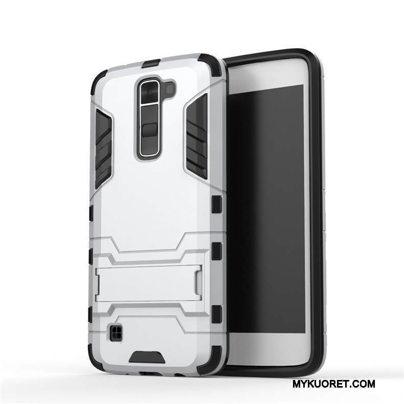 Kuori Lg K10 Tuki Kova Murtumaton, Kotelo Lg K10 Suojaus Puhelimen Kuoret Hopea