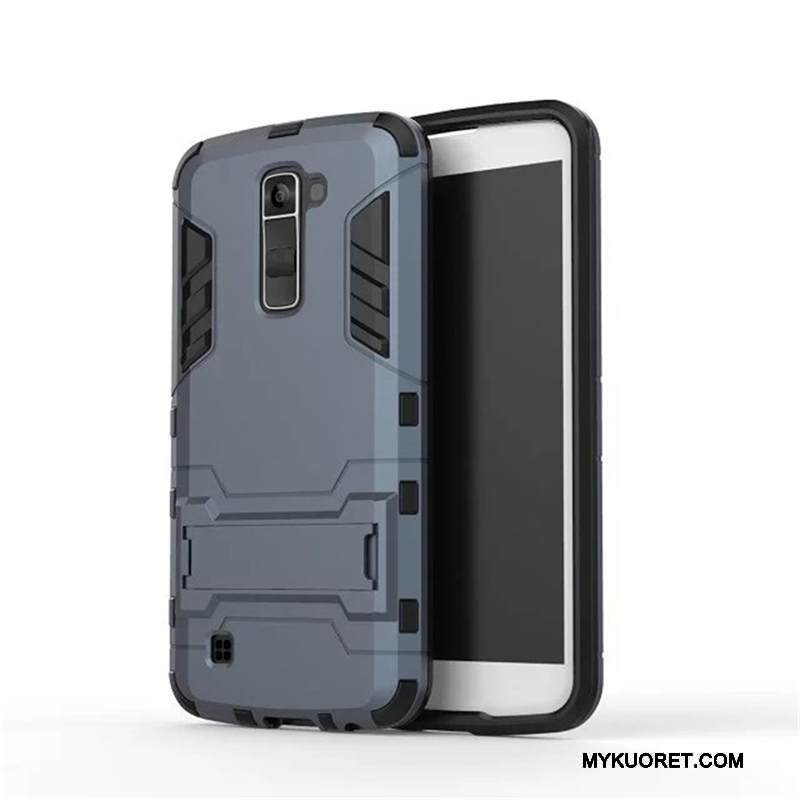 Kuori Lg K10 Tuki Murtumaton Kova, Kotelo Lg K10 Suojaus Sininen Puhelimen Kuoret