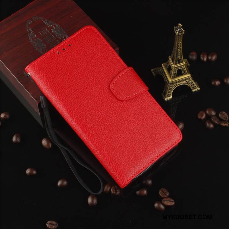 Kuori Lg K10 Tuki Puhelimen Kuoret Punainen, Kotelo Lg K10 Nahka