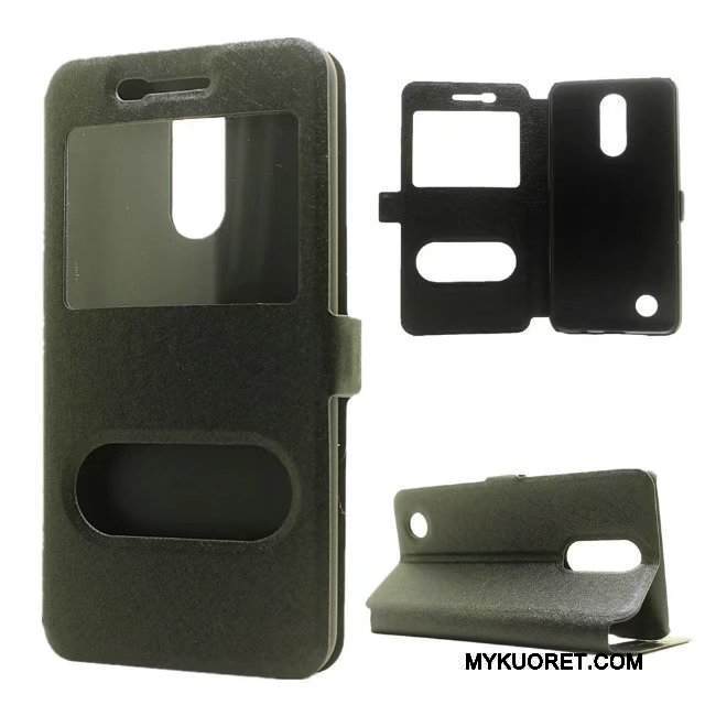 Kuori Lg K4 2017 Nahka Puhelimen Kuoret Sininen, Kotelo Lg K4 2017 Kuoret Murtumaton