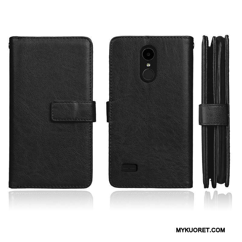 Kuori Lg K4 2017 Salkku Kortti Murtumaton, Kotelo Lg K4 2017 Kuoret Punainen Puhelimen Kuoret