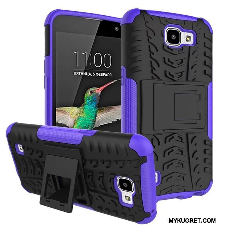 Kuori Lg K4 Tuki Puhelimen Kuoret Kolme Puolustusta, Kotelo Lg K4 Suojaus Vihreä Liukumaton