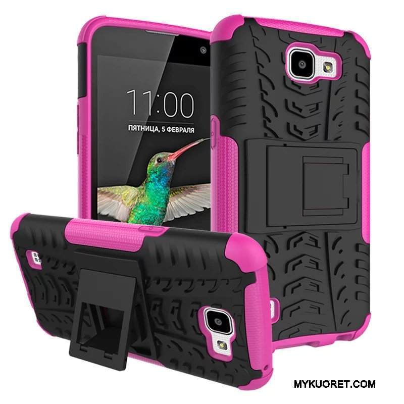 Kuori Lg K4 Tuki Puhelimen Kuoret Kukkakuvio, Kotelo Lg K4 Suojaus Punainen Murtumaton