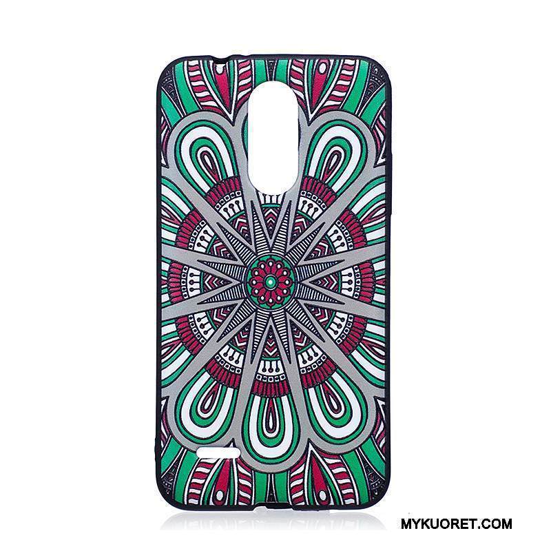 Kuori Lg K8 2017 Kohokuviointi Trendi Vihreä, Kotelo Lg K8 2017 Suojaus Puhelimen Kuoret