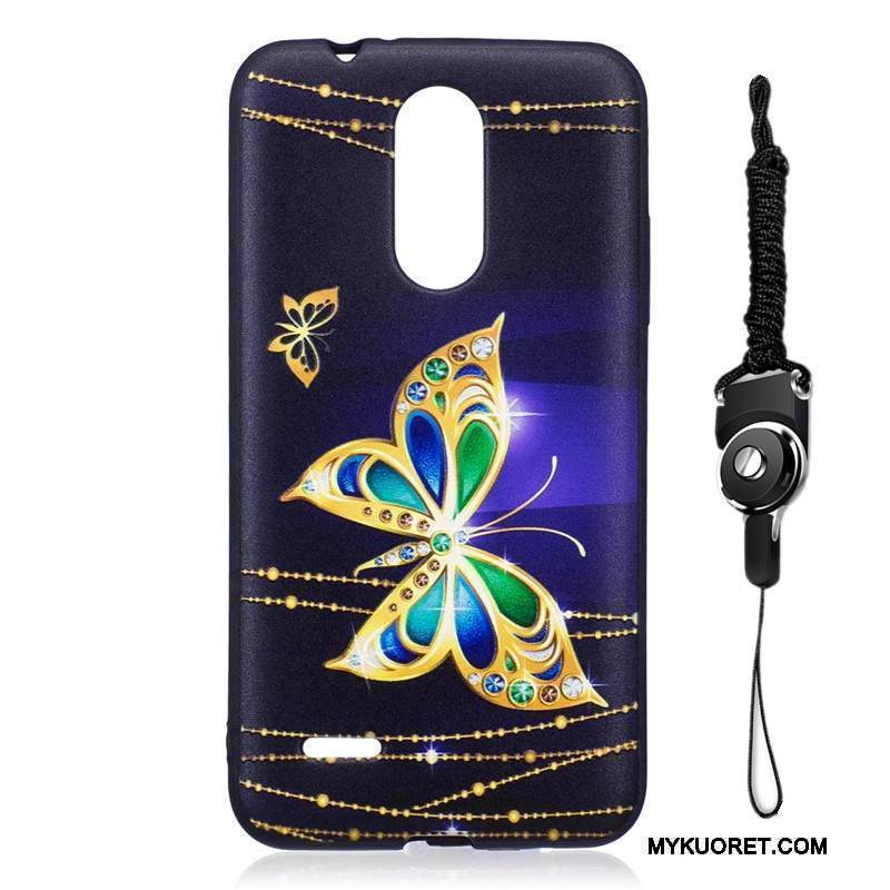 Kuori Lg K8 2017 Maalaus Jauhe Pesty Suede, Kotelo Lg K8 2017 Kohokuviointi Ripustettavat Koristeet Puhelimen Kuoret