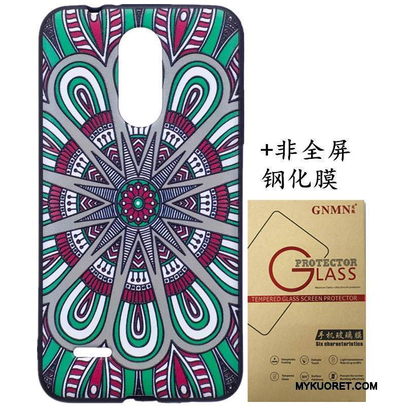 Kuori Lg K8 2017 Maalaus Jauhe Pesty Suede, Kotelo Lg K8 2017 Kohokuviointi Ripustettavat Koristeet Puhelimen Kuoret