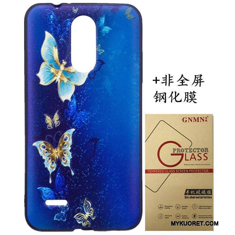 Kuori Lg K8 2017 Maalaus Jauhe Pesty Suede, Kotelo Lg K8 2017 Kohokuviointi Ripustettavat Koristeet Puhelimen Kuoret