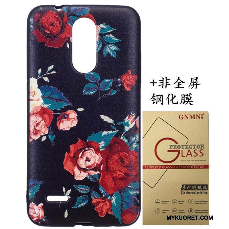 Kuori Lg K8 2017 Maalaus Jauhe Pesty Suede, Kotelo Lg K8 2017 Kohokuviointi Ripustettavat Koristeet Puhelimen Kuoret