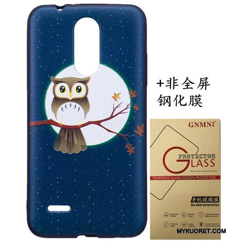 Kuori Lg K8 2017 Maalaus Jauhe Pesty Suede, Kotelo Lg K8 2017 Kohokuviointi Ripustettavat Koristeet Puhelimen Kuoret