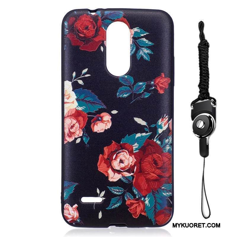 Kuori Lg K8 2017 Maalaus Jauhe Pesty Suede, Kotelo Lg K8 2017 Kohokuviointi Ripustettavat Koristeet Puhelimen Kuoret