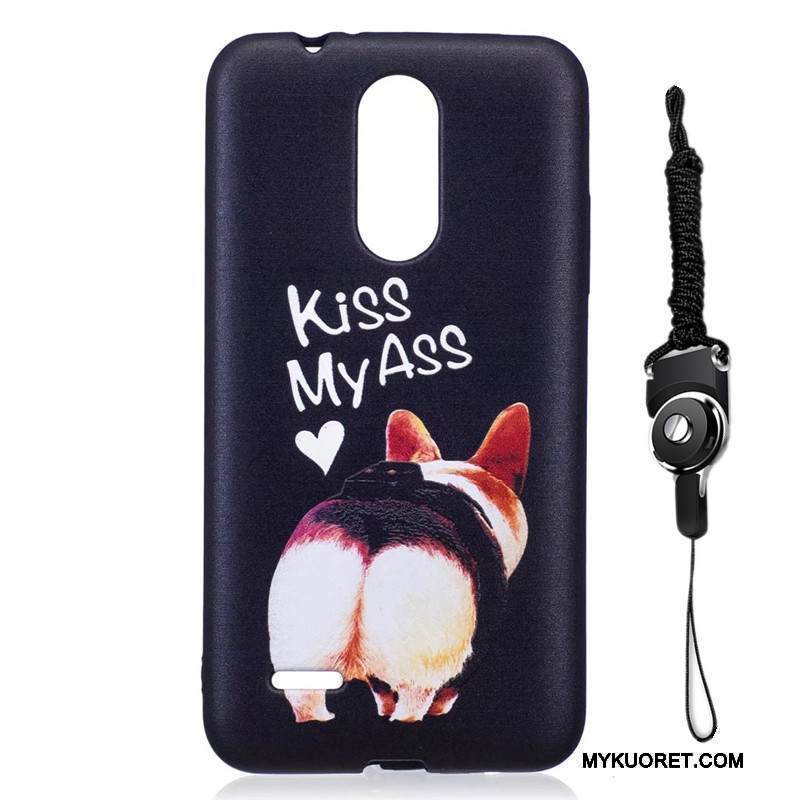 Kuori Lg K8 2017 Maalaus Jauhe Pesty Suede, Kotelo Lg K8 2017 Kohokuviointi Ripustettavat Koristeet Puhelimen Kuoret