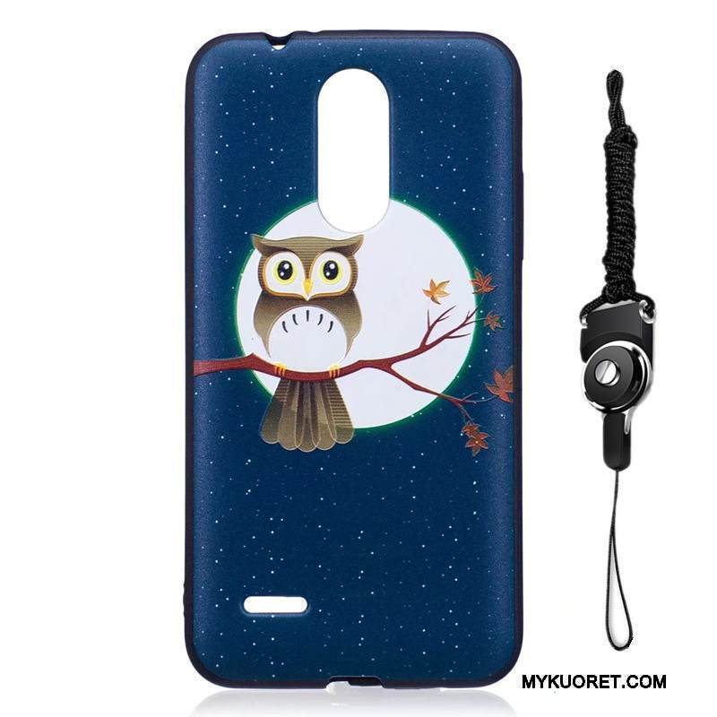 Kuori Lg K8 2017 Maalaus Jauhe Pesty Suede, Kotelo Lg K8 2017 Kohokuviointi Ripustettavat Koristeet Puhelimen Kuoret