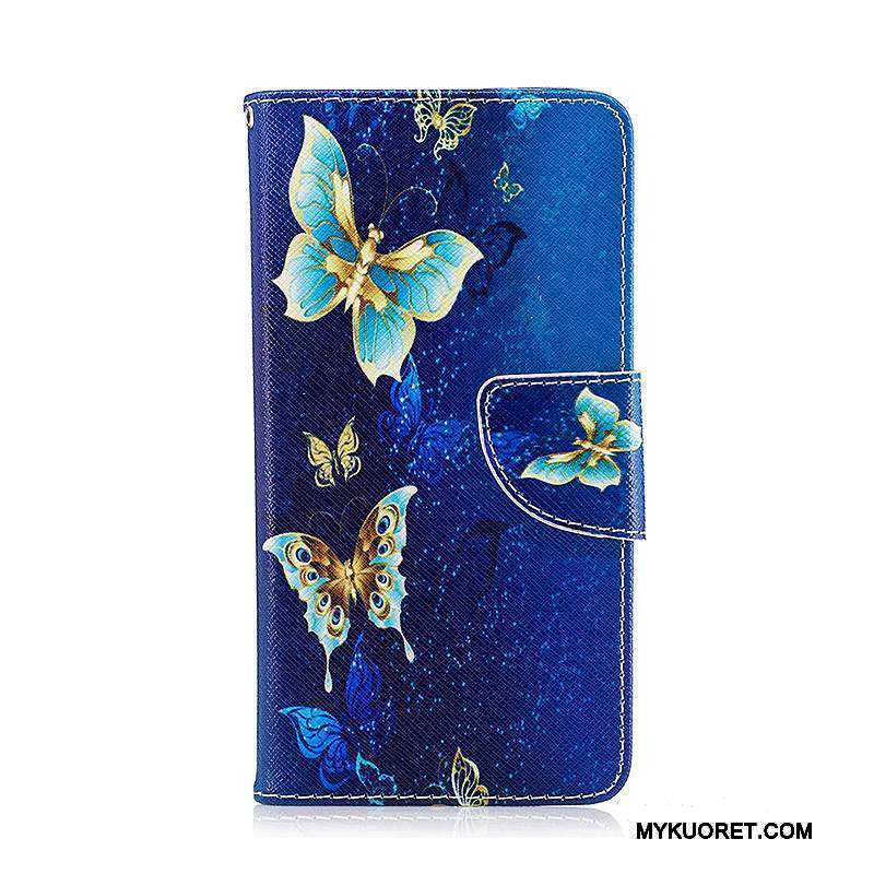 Kuori Lg K8 2017 Nahka Violetti Puhelimen Kuoret, Kotelo Lg K8 2017 Suojaus