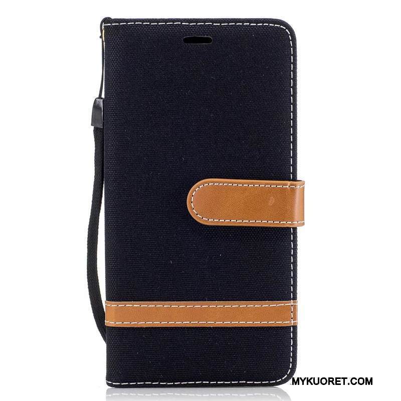 Kuori Lg K8 2017 Salkku Punainen Denimi, Kotelo Lg K8 2017 Nahka