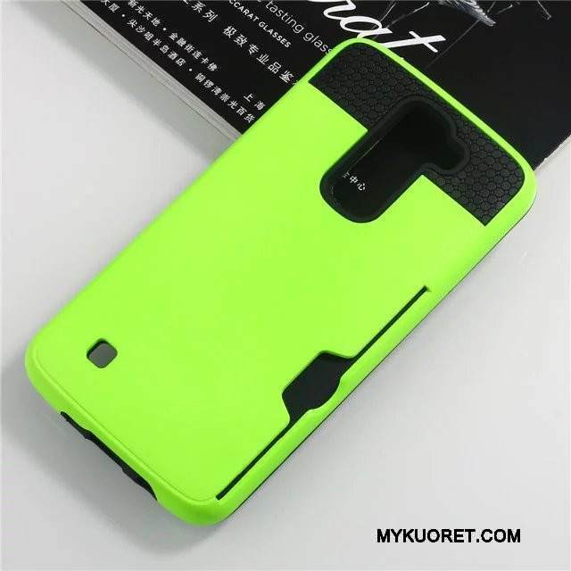 Kuori Lg K8 Silikoni Sininen Johdin, Kotelo Lg K8 Suojaus Kortti Murtumaton