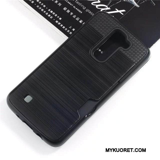 Kuori Lg K8 Silikoni Sininen Johdin, Kotelo Lg K8 Suojaus Kortti Murtumaton