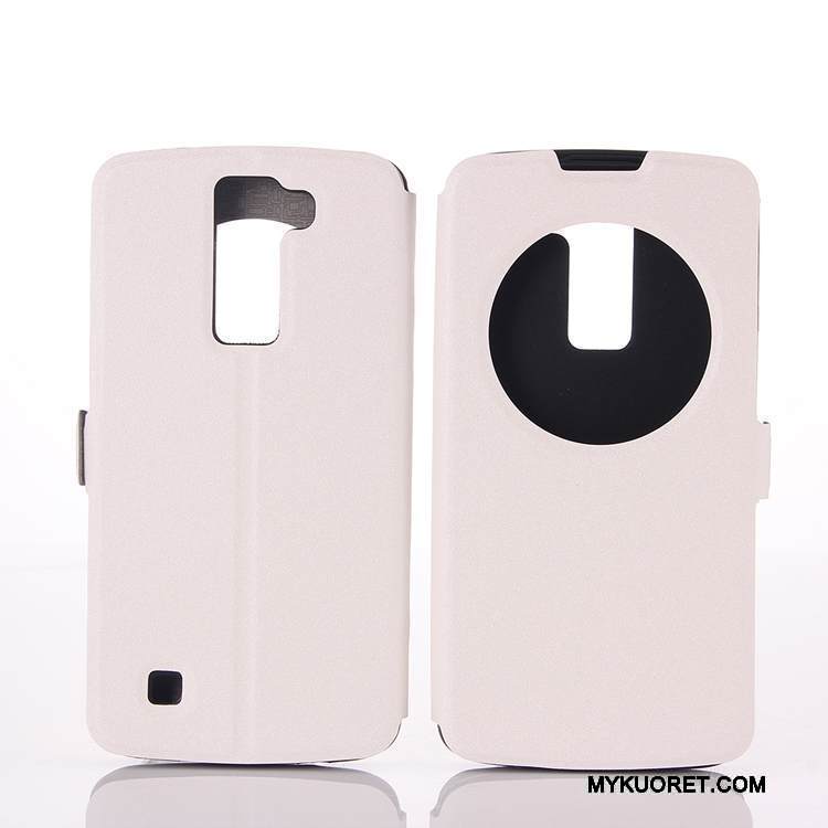 Kuori Lg K8 Suojaus Avaa Ikkuna Musta, Kotelo Lg K8 Nahka Puhelimen Kuoret