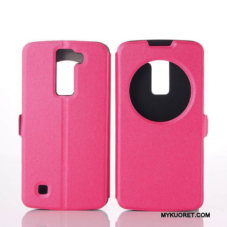 Kuori Lg K8 Suojaus Avaa Ikkuna Musta, Kotelo Lg K8 Nahka Puhelimen Kuoret