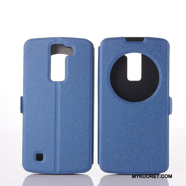 Kuori Lg K8 Suojaus Avaa Ikkuna Musta, Kotelo Lg K8 Nahka Puhelimen Kuoret