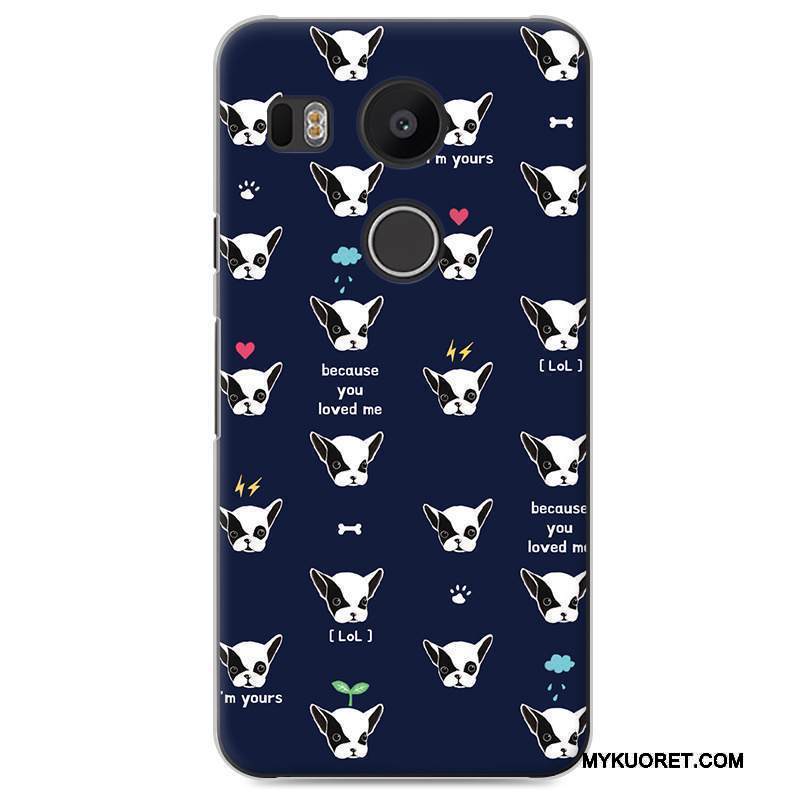 Kuori Lg Nexus 5x Maalaus Ihana Puhelimen Kuoret, Kotelo Lg Nexus 5x Sarjakuva Sininen Kova