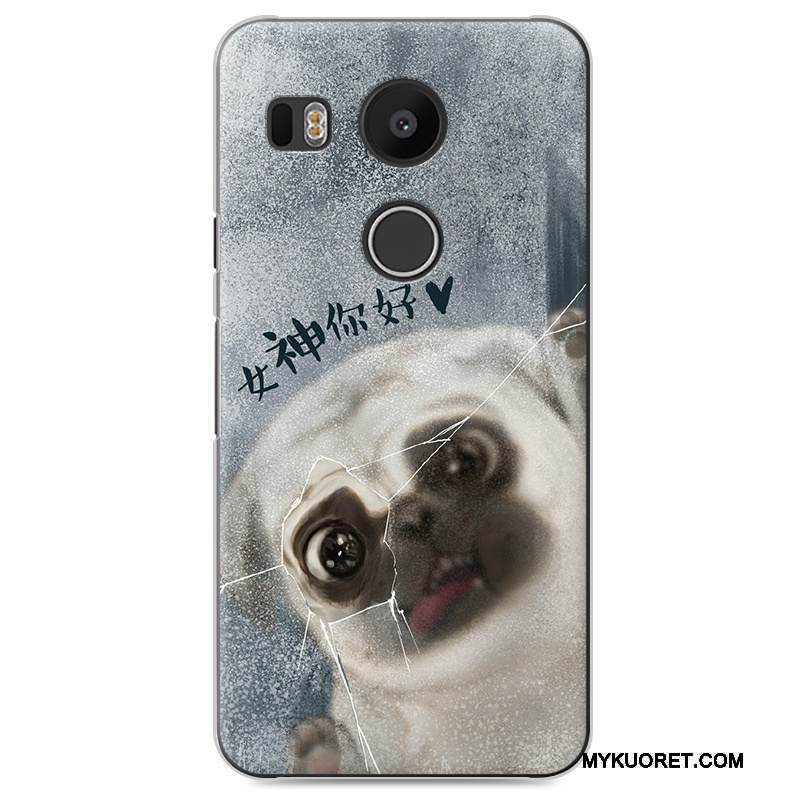 Kuori Lg Nexus 5x Maalaus Ihana Puhelimen Kuoret, Kotelo Lg Nexus 5x Sarjakuva Sininen Kova