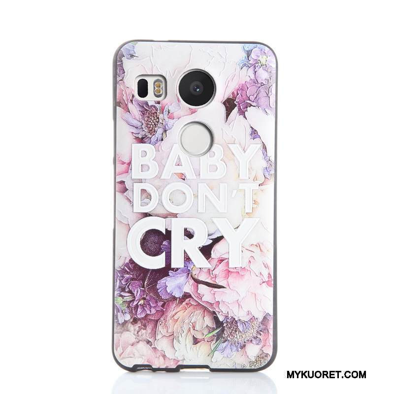 Kuori Lg Nexus 5x Pehmeä Neste Puhelimen Kuoret Keltainen, Kotelo Lg Nexus 5x Kohokuviointi Murtumaton