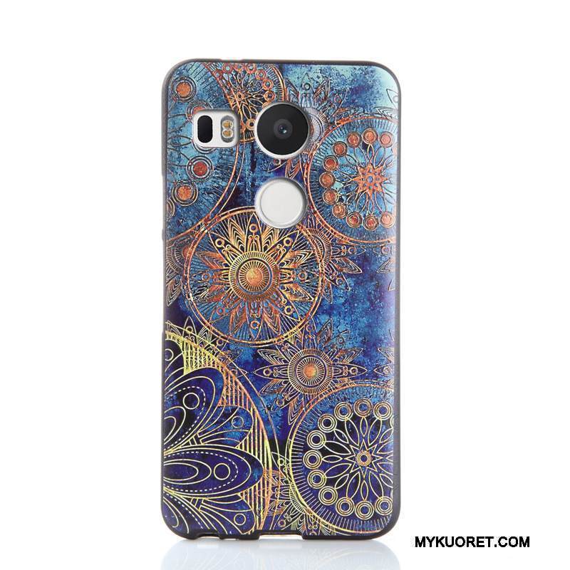 Kuori Lg Nexus 5x Pehmeä Neste Puhelimen Kuoret Keltainen, Kotelo Lg Nexus 5x Kohokuviointi Murtumaton