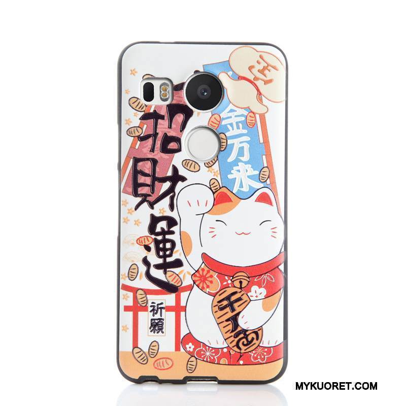 Kuori Lg Nexus 5x Pehmeä Neste Puhelimen Kuoret Keltainen, Kotelo Lg Nexus 5x Kohokuviointi Murtumaton