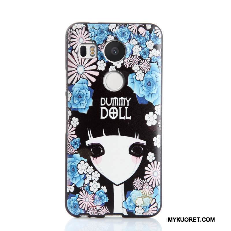 Kuori Lg Nexus 5x Pehmeä Neste Puhelimen Kuoret Keltainen, Kotelo Lg Nexus 5x Kohokuviointi Murtumaton