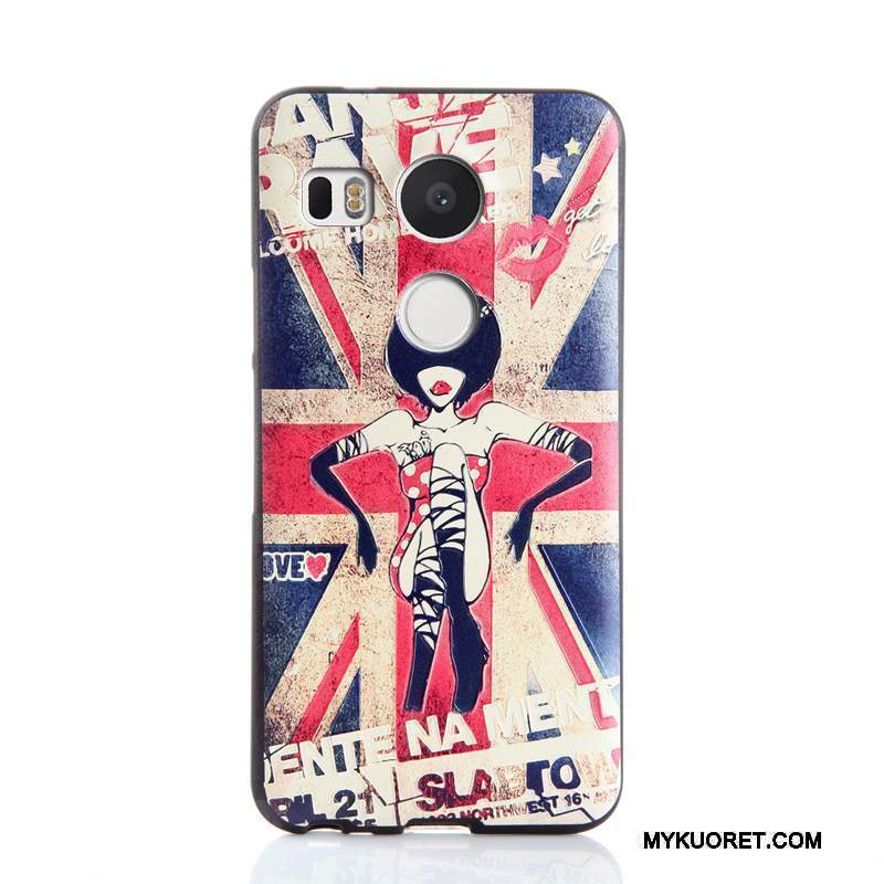 Kuori Lg Nexus 5x Pehmeä Neste Puhelimen Kuoret Keltainen, Kotelo Lg Nexus 5x Kohokuviointi Murtumaton