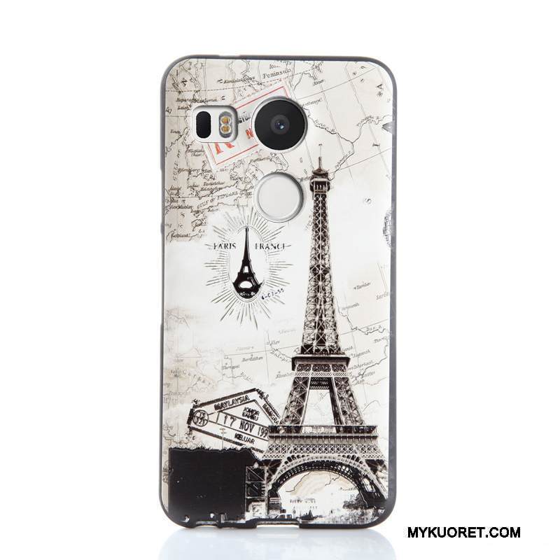 Kuori Lg Nexus 5x Pehmeä Neste Puhelimen Kuoret Keltainen, Kotelo Lg Nexus 5x Kohokuviointi Murtumaton