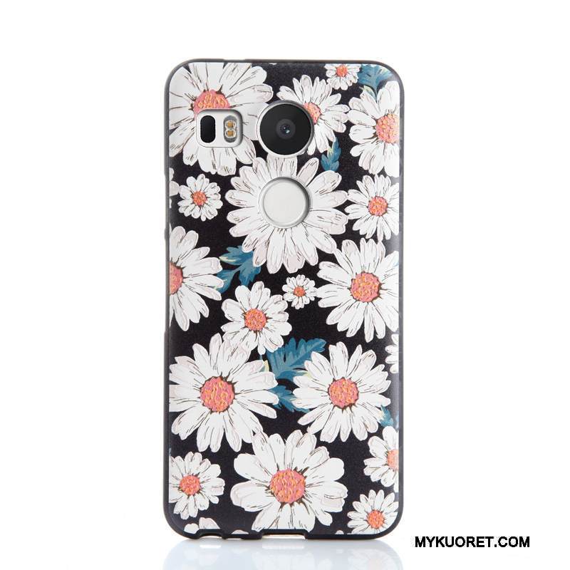 Kuori Lg Nexus 5x Pehmeä Neste Puhelimen Kuoret Keltainen, Kotelo Lg Nexus 5x Kohokuviointi Murtumaton