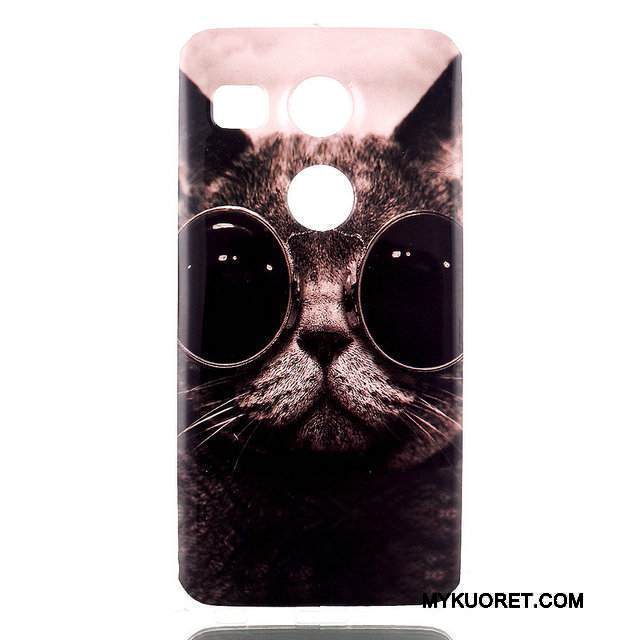 Kuori Lg Nexus 5x Pu Puhelimen Kuoret, Kotelo Lg Nexus 5x Musta