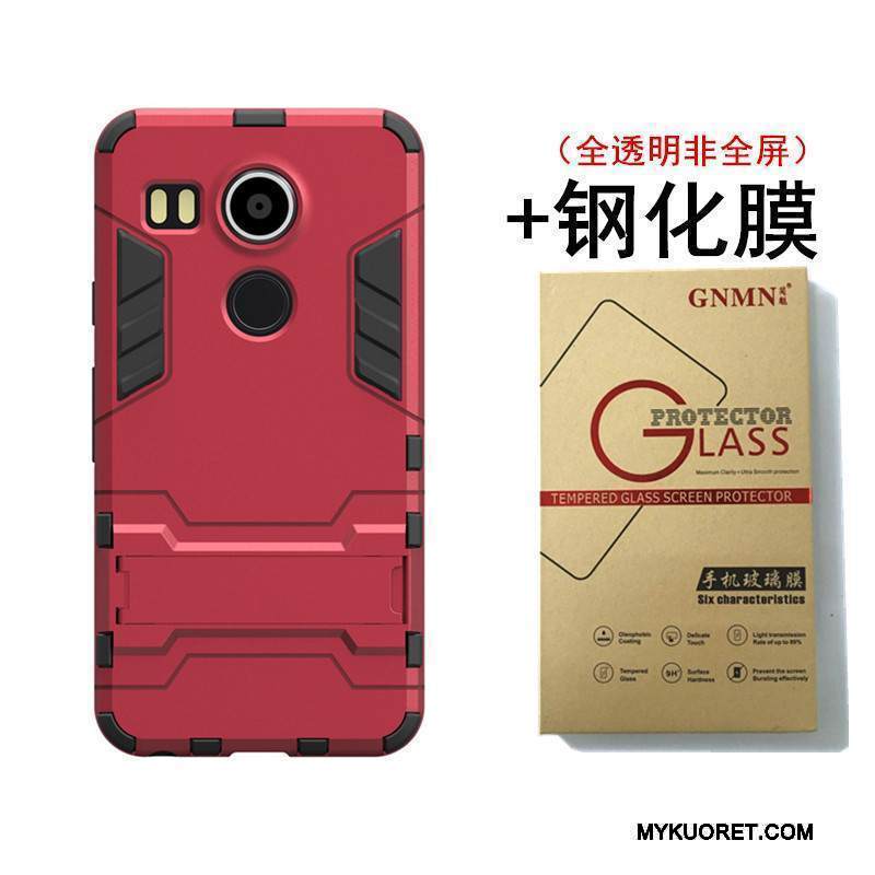 Kuori Lg Nexus 5x Tuki Punainen Puhelimen Kuoret, Kotelo Lg Nexus 5x Suojaus Kova Murtumaton