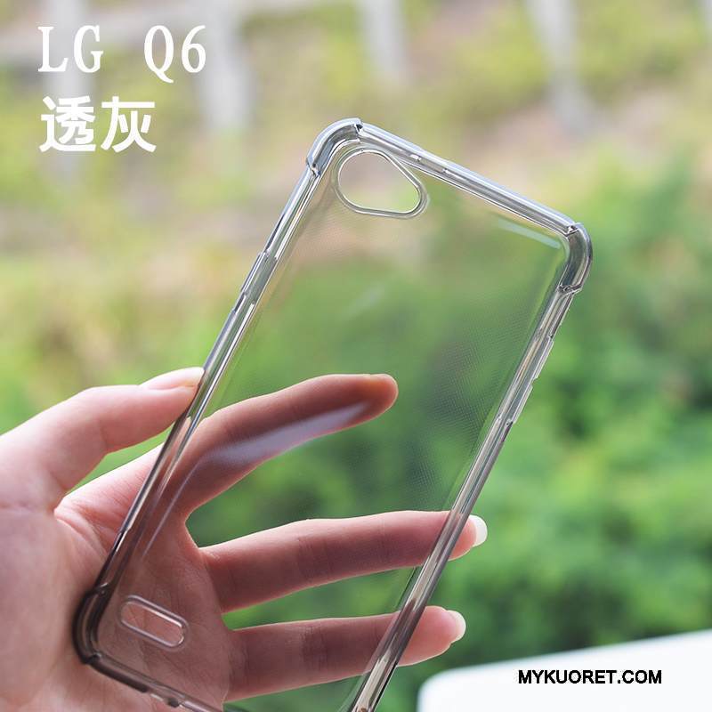 Kuori Lg Q6 Laukut Ultra Murtumaton, Kotelo Lg Q6 Pehmeä Neste Ohut Valkoinen