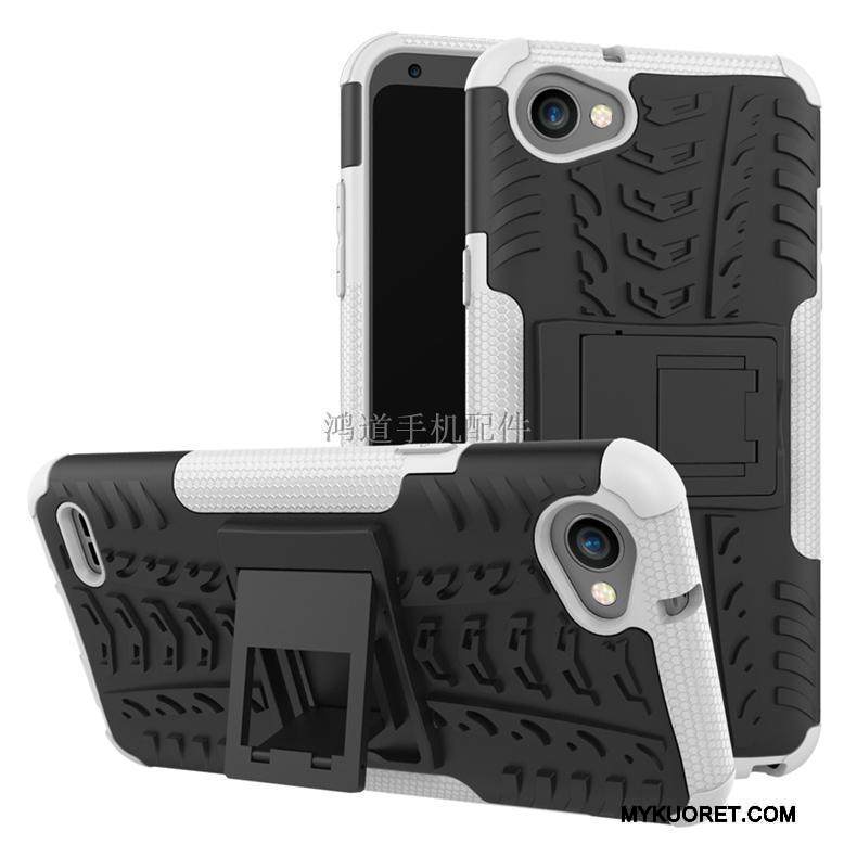 Kuori Lg Q6 Luova Kolme Puolustusta Vihreä, Kotelo Lg Q6 Tuki Puhelimen Kuoret Kova