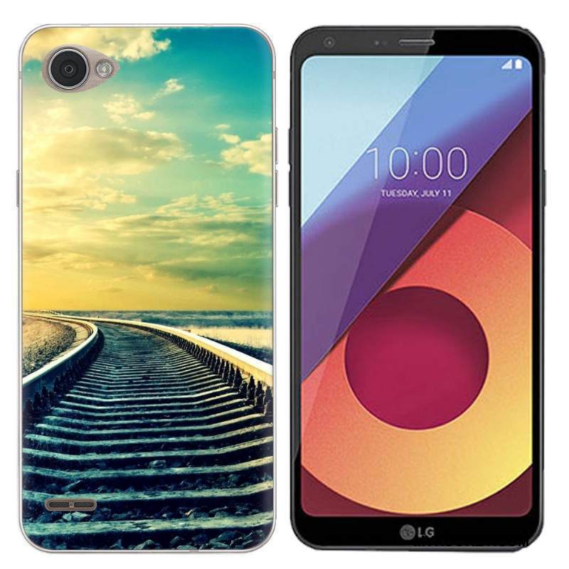 Kuori Lg Q6 Pehmeä Neste Sininen Trendi, Kotelo Lg Q6 Suojaus Puhelimen Kuoret Maisema