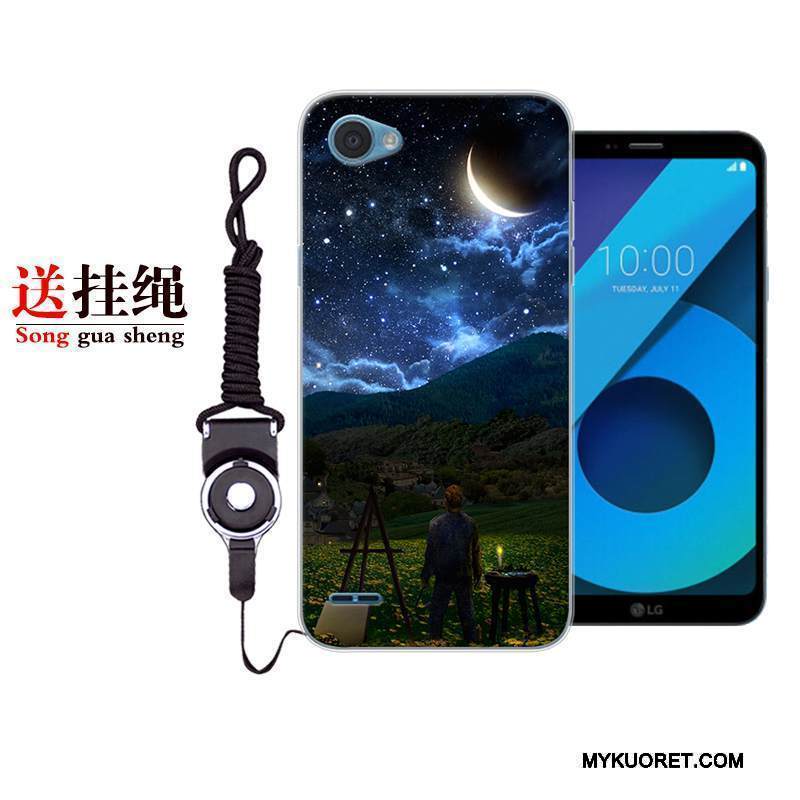 Kuori Lg Q6 Sarjakuva Ihana Murtumaton, Kotelo Lg Q6 Laukut Persoonallisuus Musta