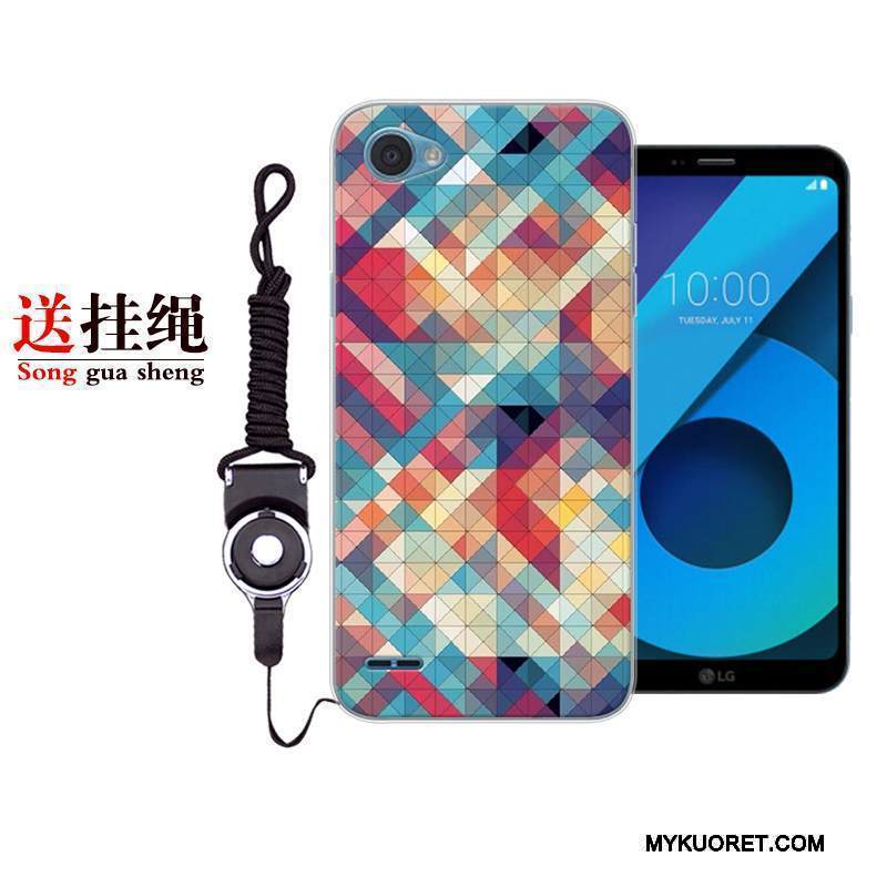 Kuori Lg Q6 Sarjakuva Ihana Murtumaton, Kotelo Lg Q6 Laukut Persoonallisuus Musta