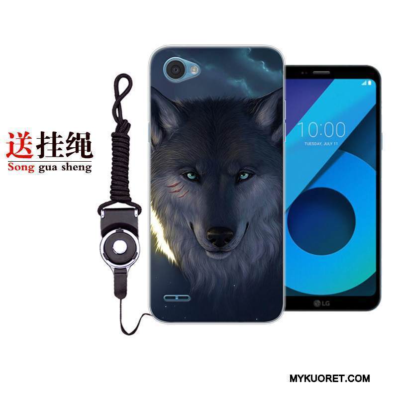 Kuori Lg Q6 Sarjakuva Ihana Murtumaton, Kotelo Lg Q6 Laukut Persoonallisuus Musta