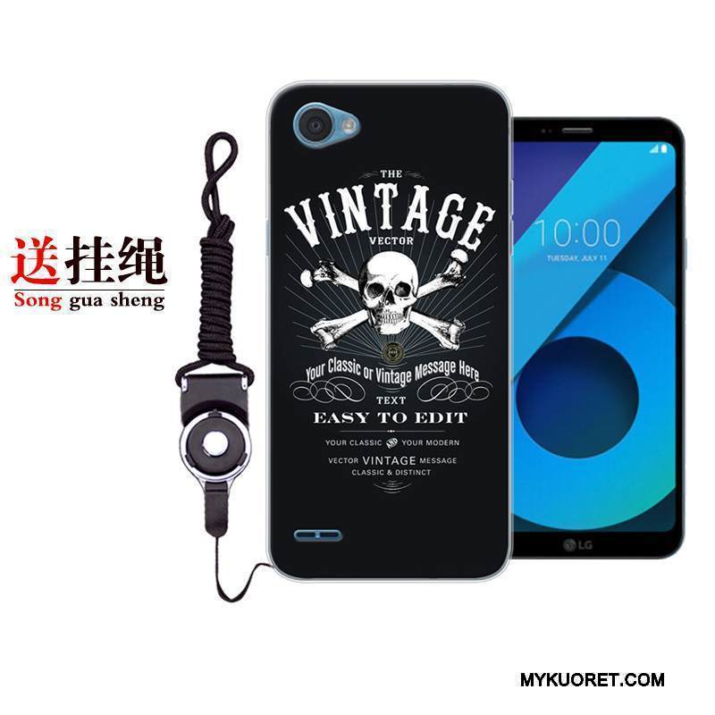 Kuori Lg Q6 Sarjakuva Ihana Murtumaton, Kotelo Lg Q6 Laukut Persoonallisuus Musta